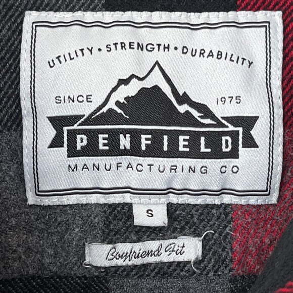Penfield Flannel Button Down Red Checkered Small - Picture 2 of 9